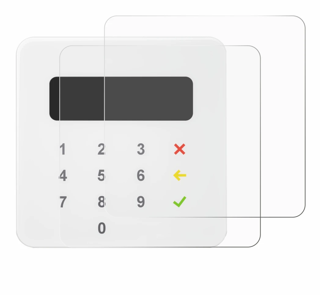 Imagen del dispositivo SumUp Air con una amplia variedad de protectores de pantalla.