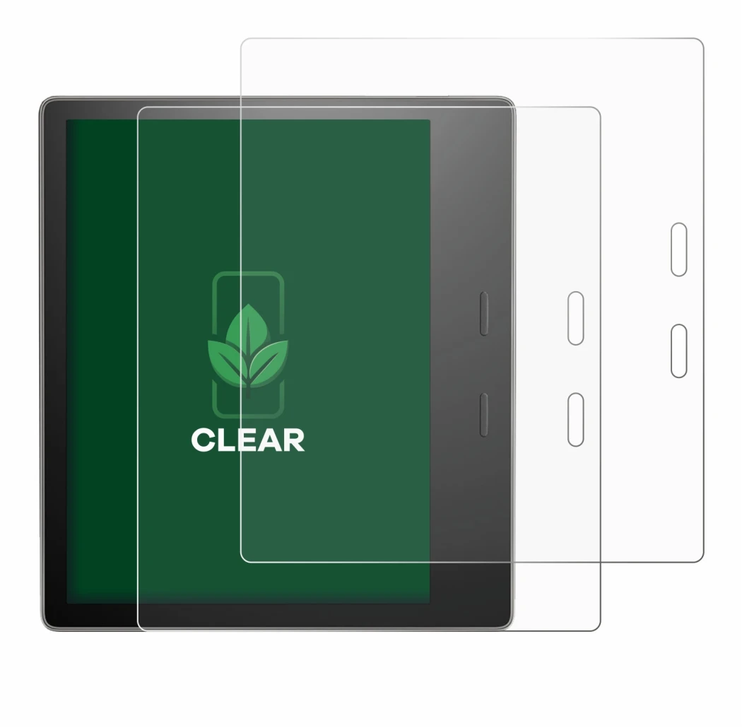 Imagen del dispositivo Amazon Kindle Oasis 2019 (10a Gen.) con una amplia variedad de protectores de pantalla.