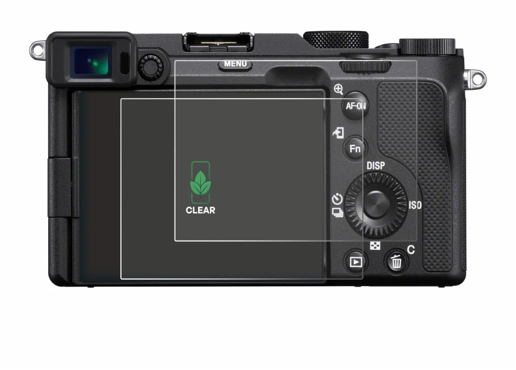 Imagen del dispositivo Sony A7C con una amplia variedad de protectores de pantalla.