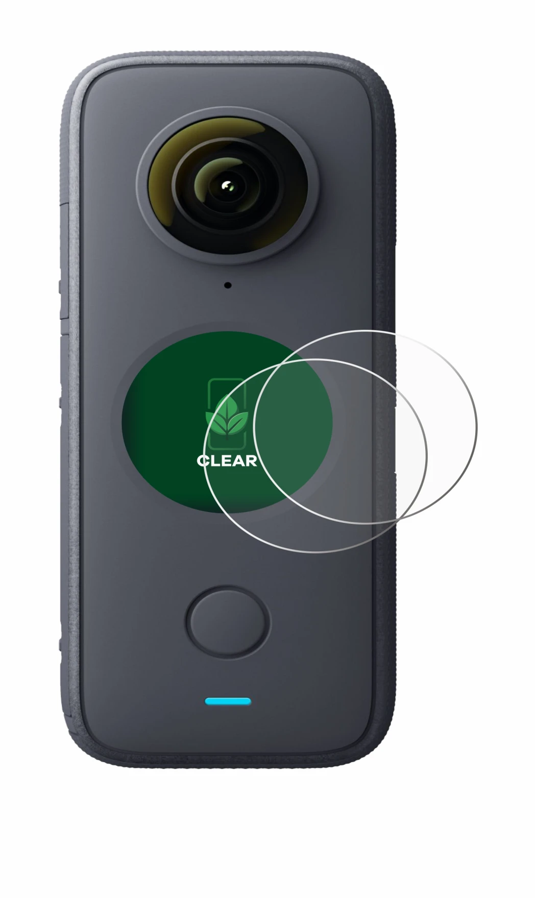 Imagen del dispositivo Insta360 One X2 con una amplia variedad de protectores de pantalla.