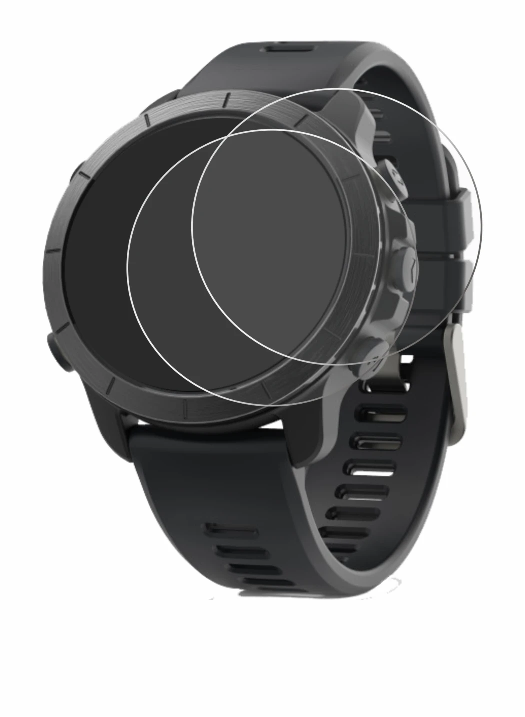 Imagen del dispositivo Wahoo Elemnt Rival con una amplia variedad de protectores de pantalla.