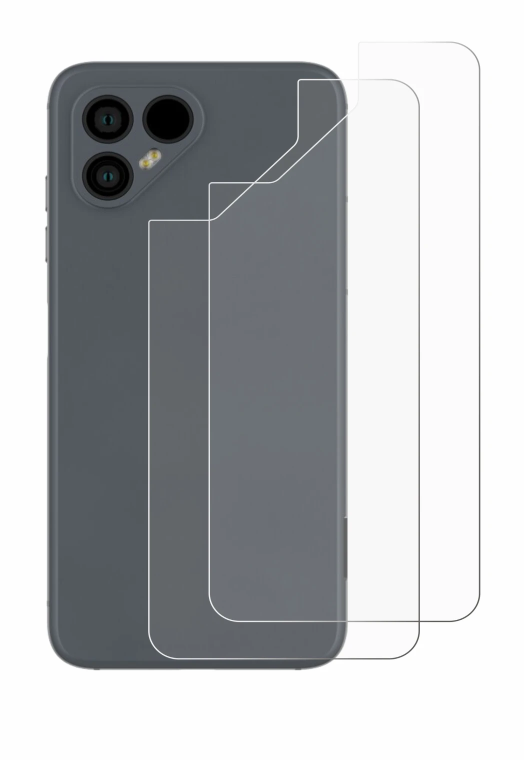 Imagen del dispositivo Fairphone 4 (Trasero) con una amplia variedad de protectores de pantalla.