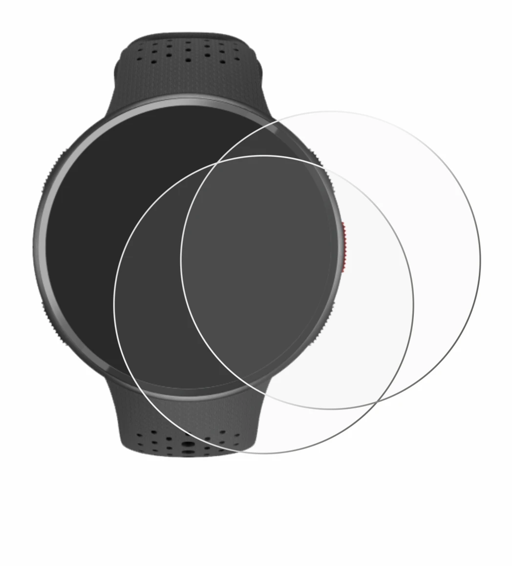 Imagen del dispositivo Polar Pacer Pro con una amplia variedad de protectores de pantalla.