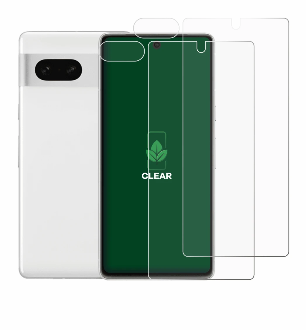 Imagen del dispositivo Google Pixel 7 (Frontal+Cámara) con una amplia variedad de protectores de pantalla.