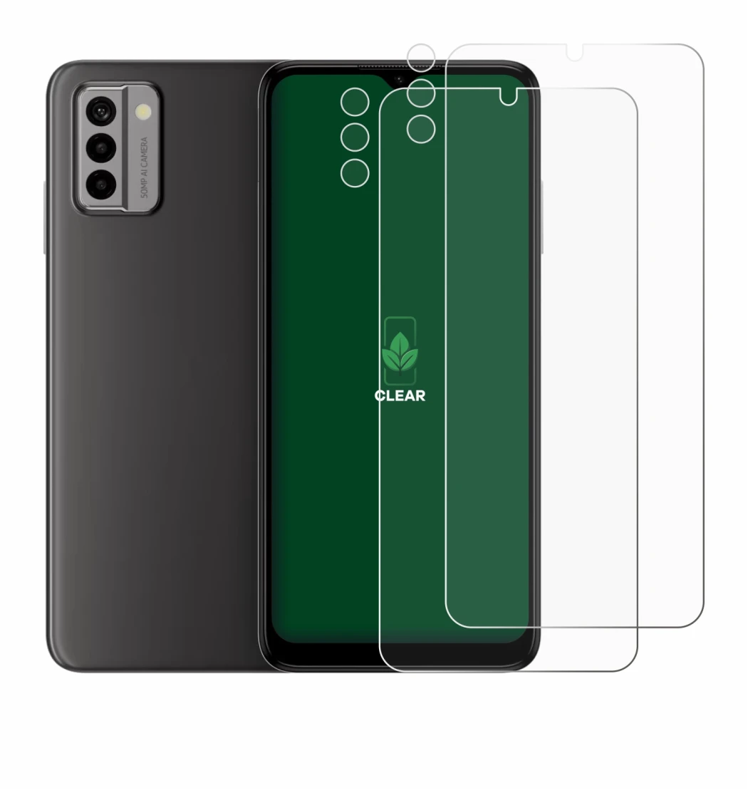 Imagen del dispositivo Nokia G22 (Frontal+Cámara) con una amplia variedad de protectores de pantalla.