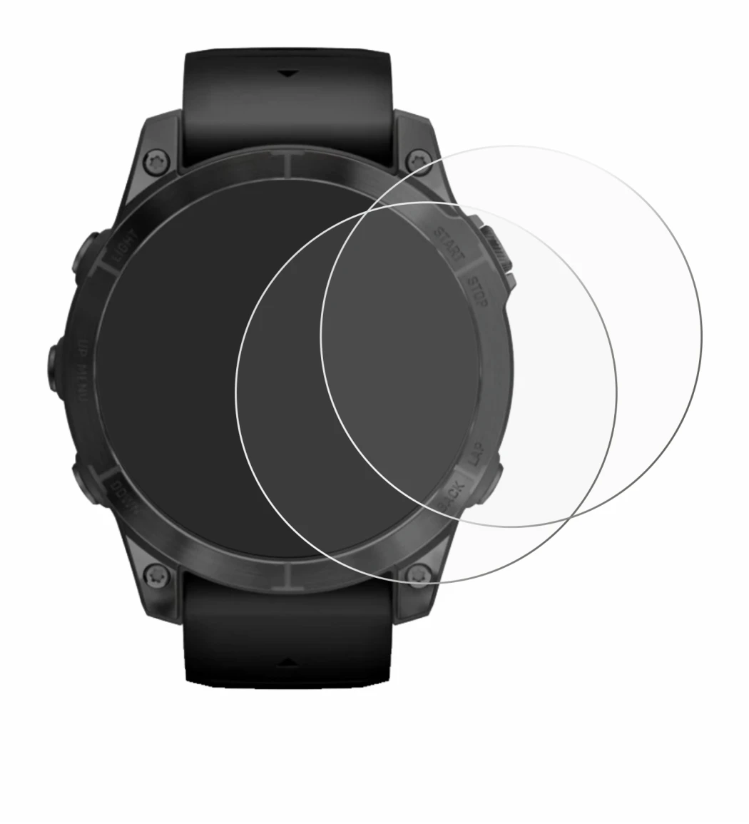 Imagen del dispositivo Garmin Epix Pro (Gen 2) (47 mm) con una amplia variedad de protectores de pantalla.