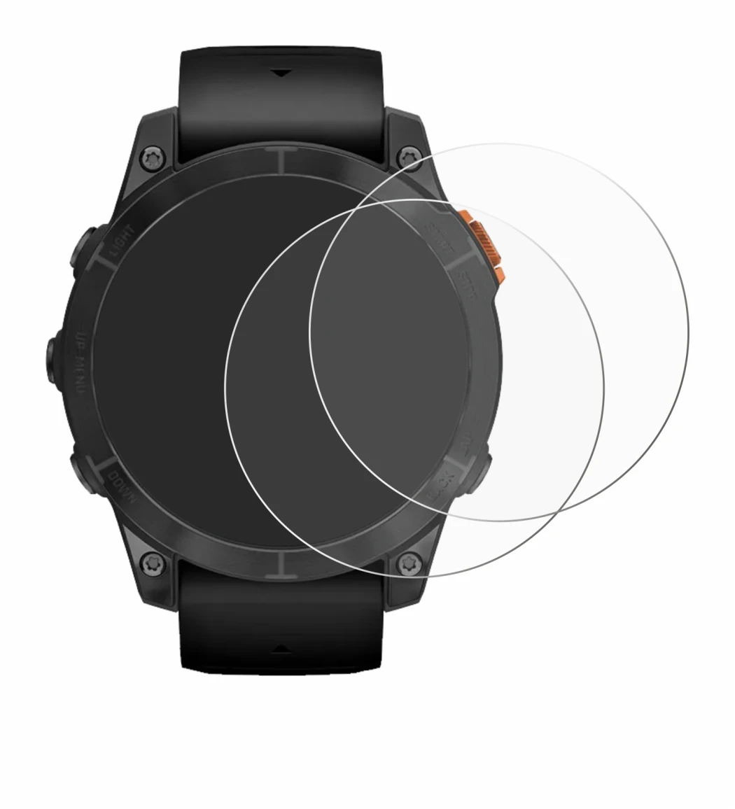 Imagen del dispositivo Garmin Fenix 7 Pro Solar (47 mm) con una amplia variedad de protectores de pantalla.
