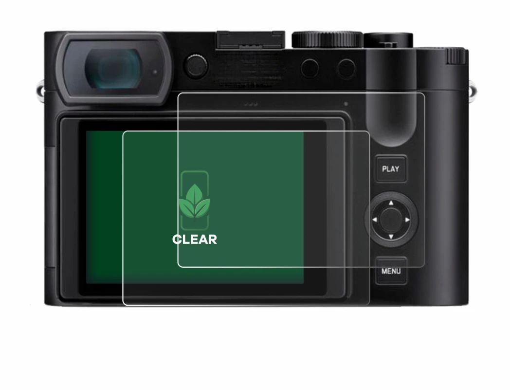 Imagen del dispositivo Leica Q3 con una amplia variedad de protectores de pantalla.