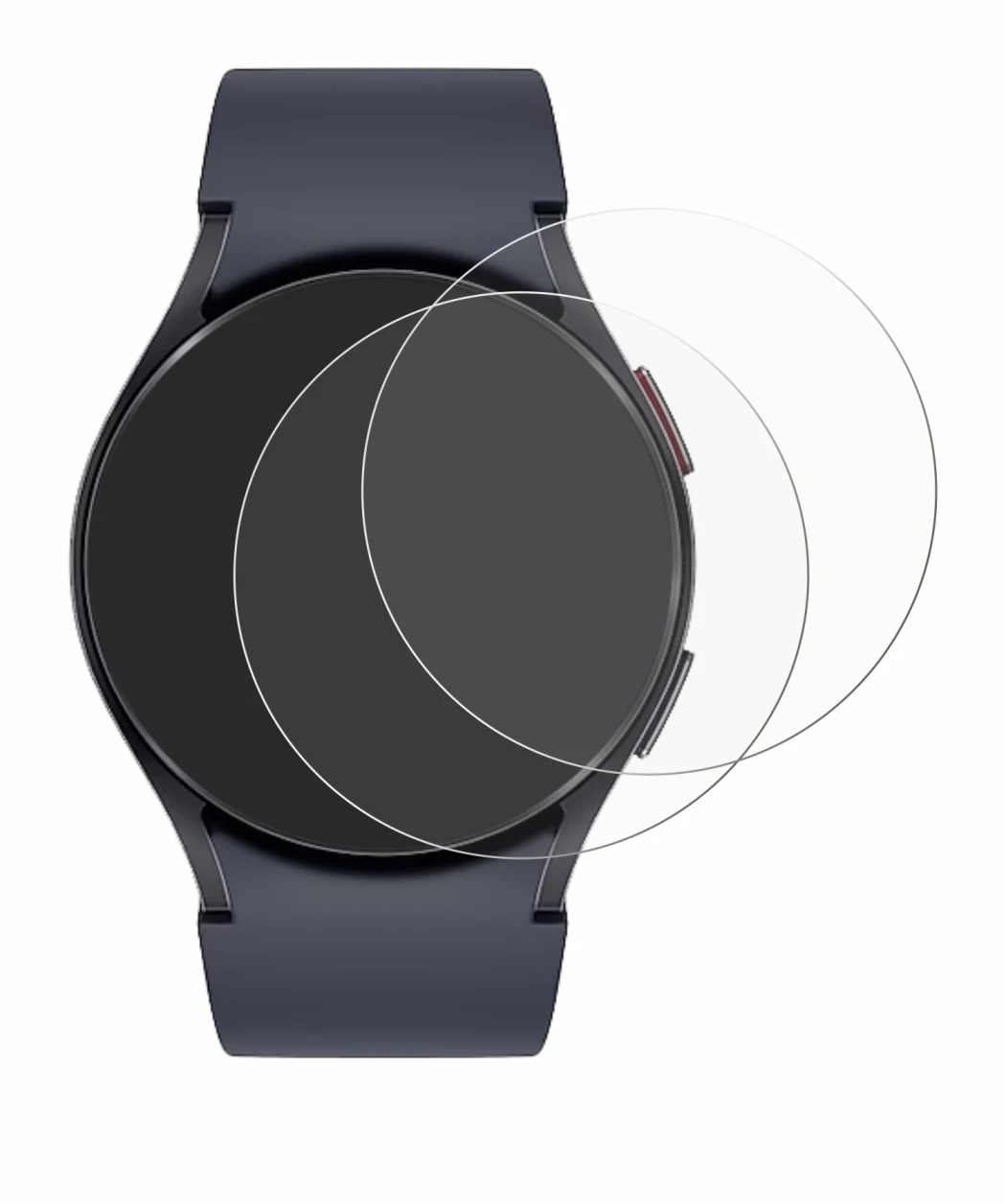 Imagen del dispositivo Samsung Galaxy Watch 6 (40 mm) con una amplia variedad de protectores de pantalla.