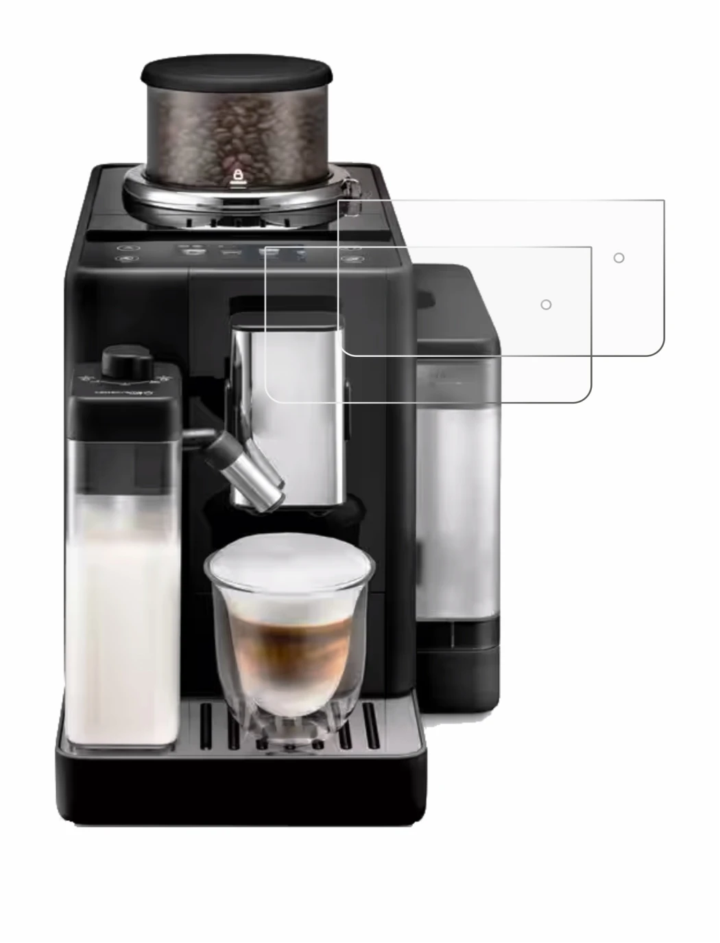 Imagen del dispositivo DeLonghi Rivelia con una amplia variedad de protectores de pantalla.