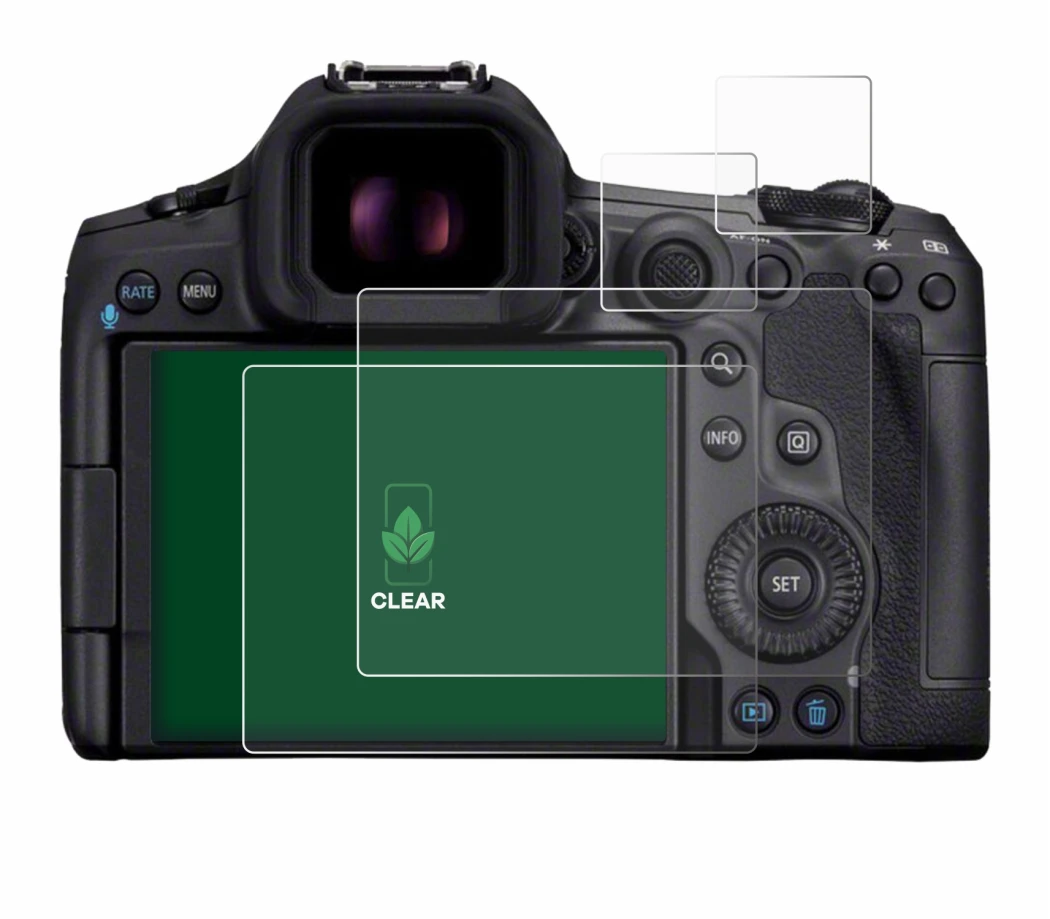 Imagen del dispositivo Canon EOS R5 Mark II con una amplia variedad de protectores de pantalla.
