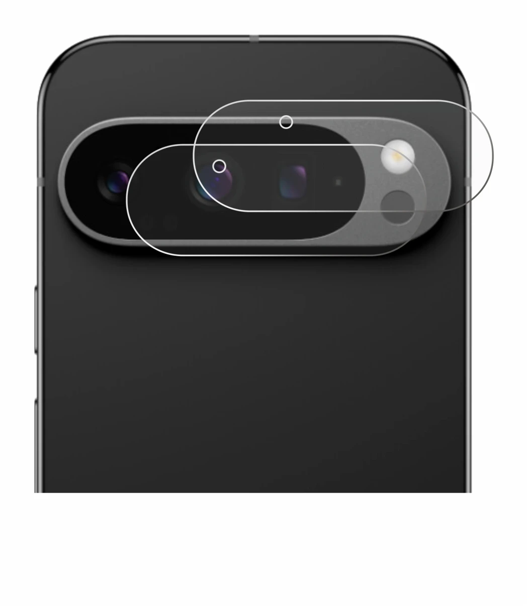 Imagen del dispositivo Google Pixel 9 Pro (SÓLO Cámara) con una amplia variedad de protectores de pantalla.