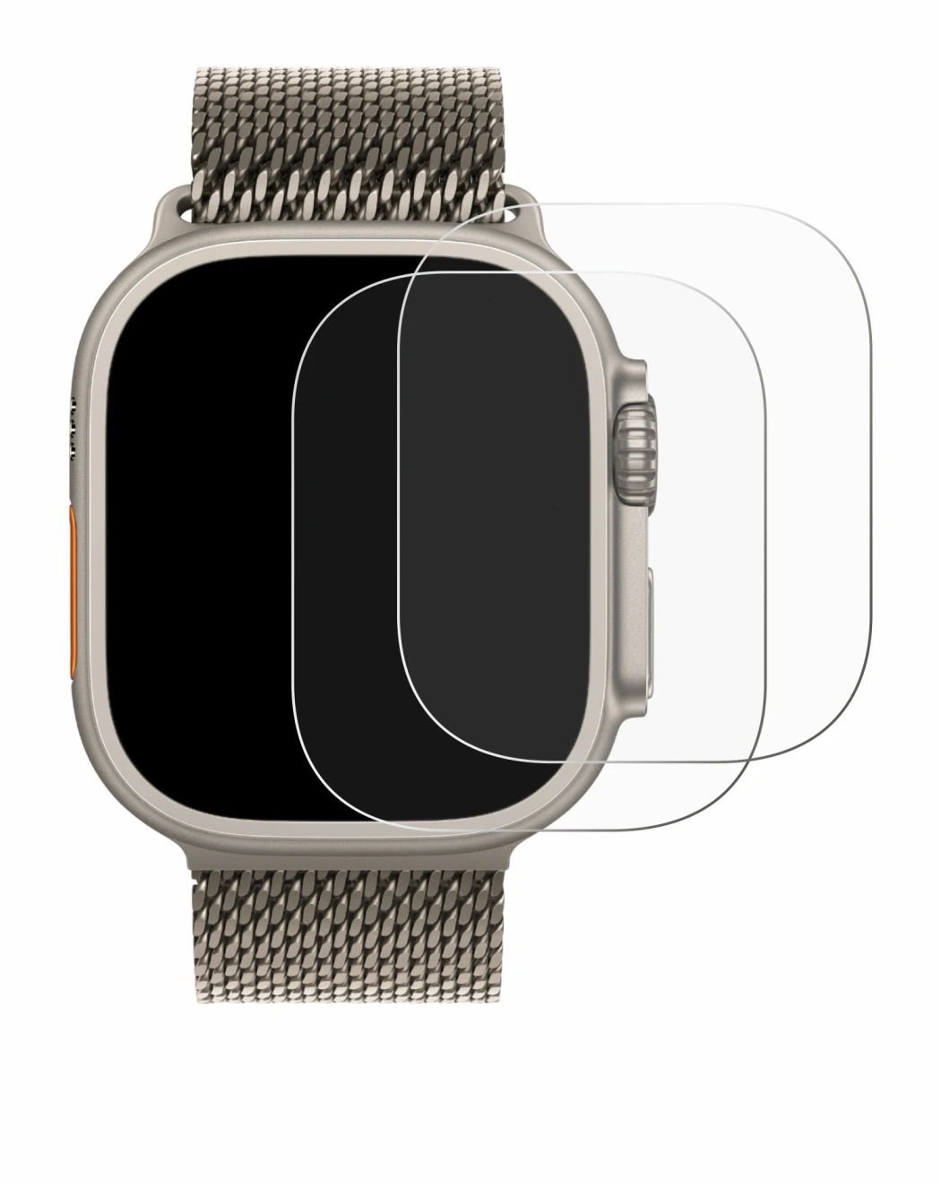 Imagen del dispositivo Apple Watch Ultra 3 con una amplia variedad de protectores de pantalla.