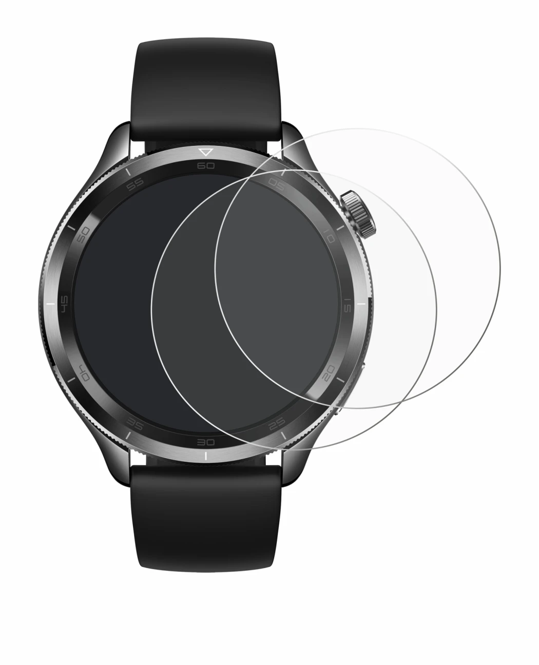 Imagen del dispositivo Xiaomi Watch S4 (47 mm) con una amplia variedad de protectores de pantalla.
