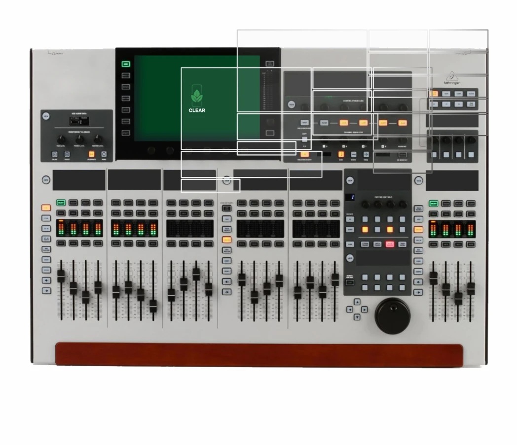 Imagen del dispositivo Behringer Wing (Set compuesto por 11 láminas) con una amplia variedad de protectores de pantalla.