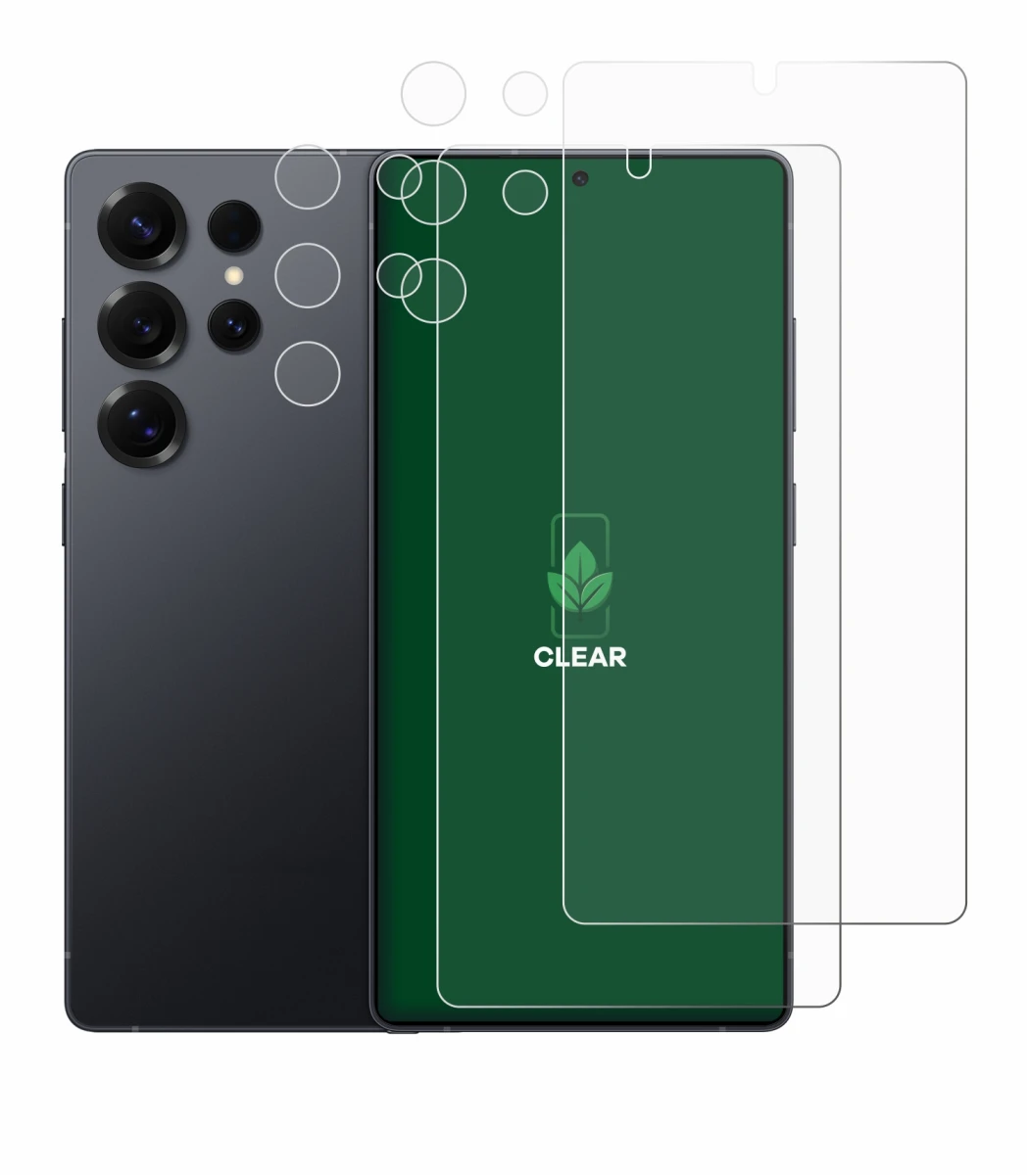 Imagen del dispositivo Samsung Galaxy S25 Ultra Enterprise Edition (Frontal+Cámara) con una amplia variedad de protectores de 