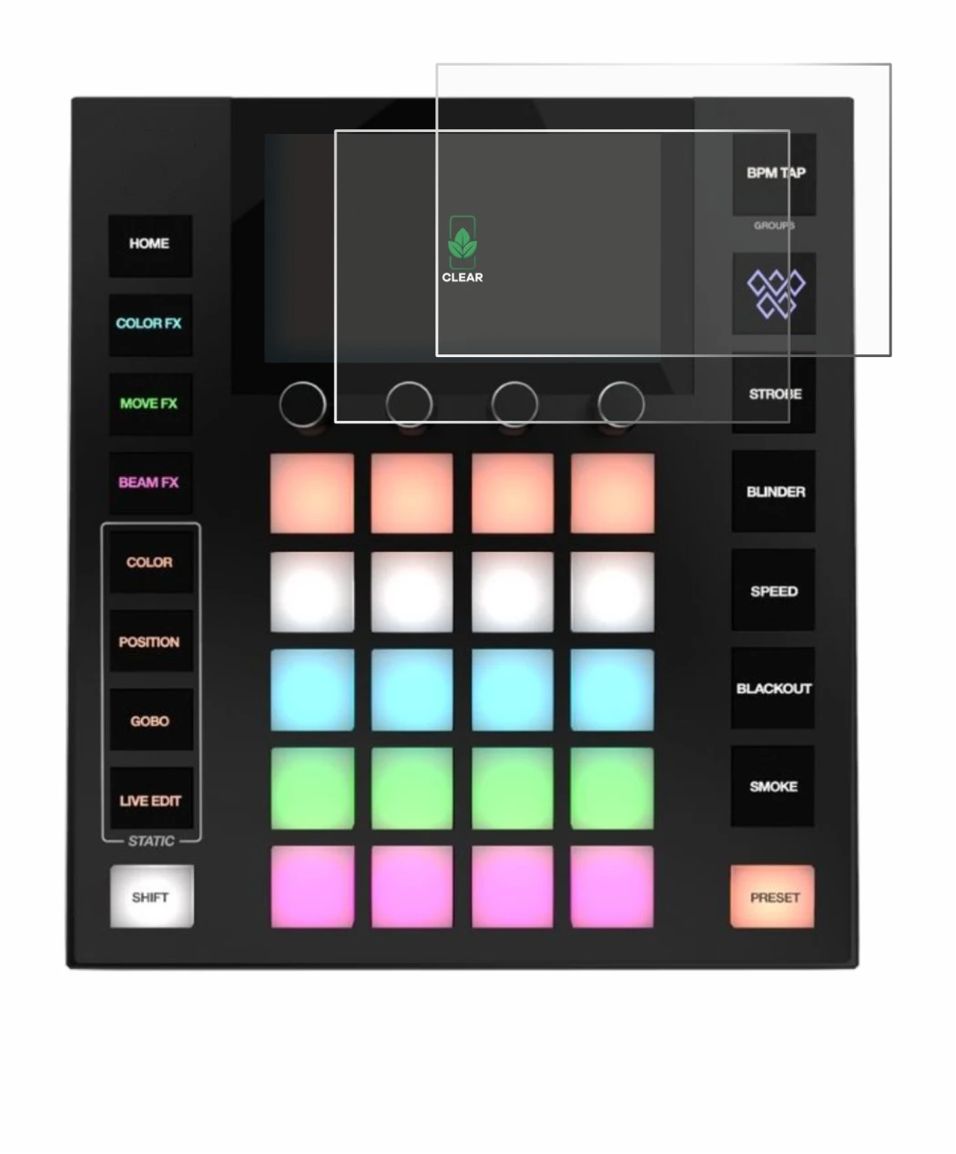 Imagen del dispositivo Wolfmix W1 MK2 con una amplia variedad de protectores de pantalla.