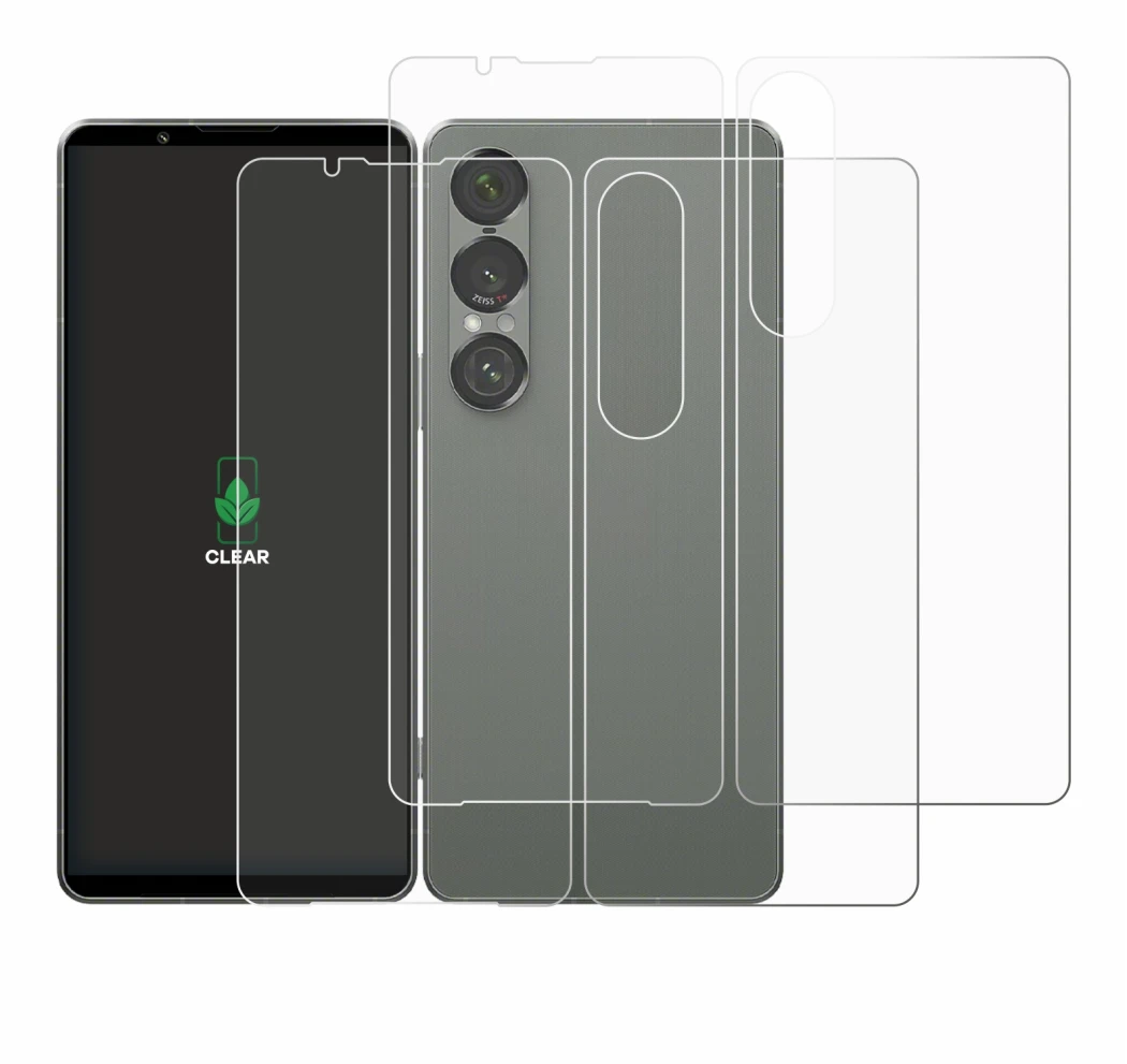 Imagen del dispositivo Sony Xperia 1 VII (Frontal+Trasero) con una amplia variedad de protectores de pantalla.