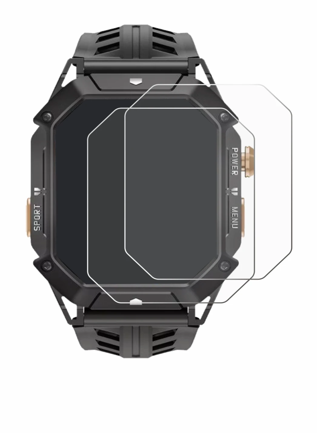 Imagen del dispositivo Oukitel BT80 con una amplia variedad de protectores de pantalla.