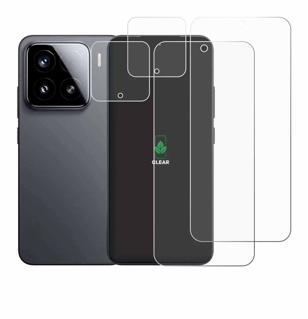 Imagen del dispositivo Xiaomi 15 (Frontal+Cámara) con una amplia variedad de protectores de pantalla.