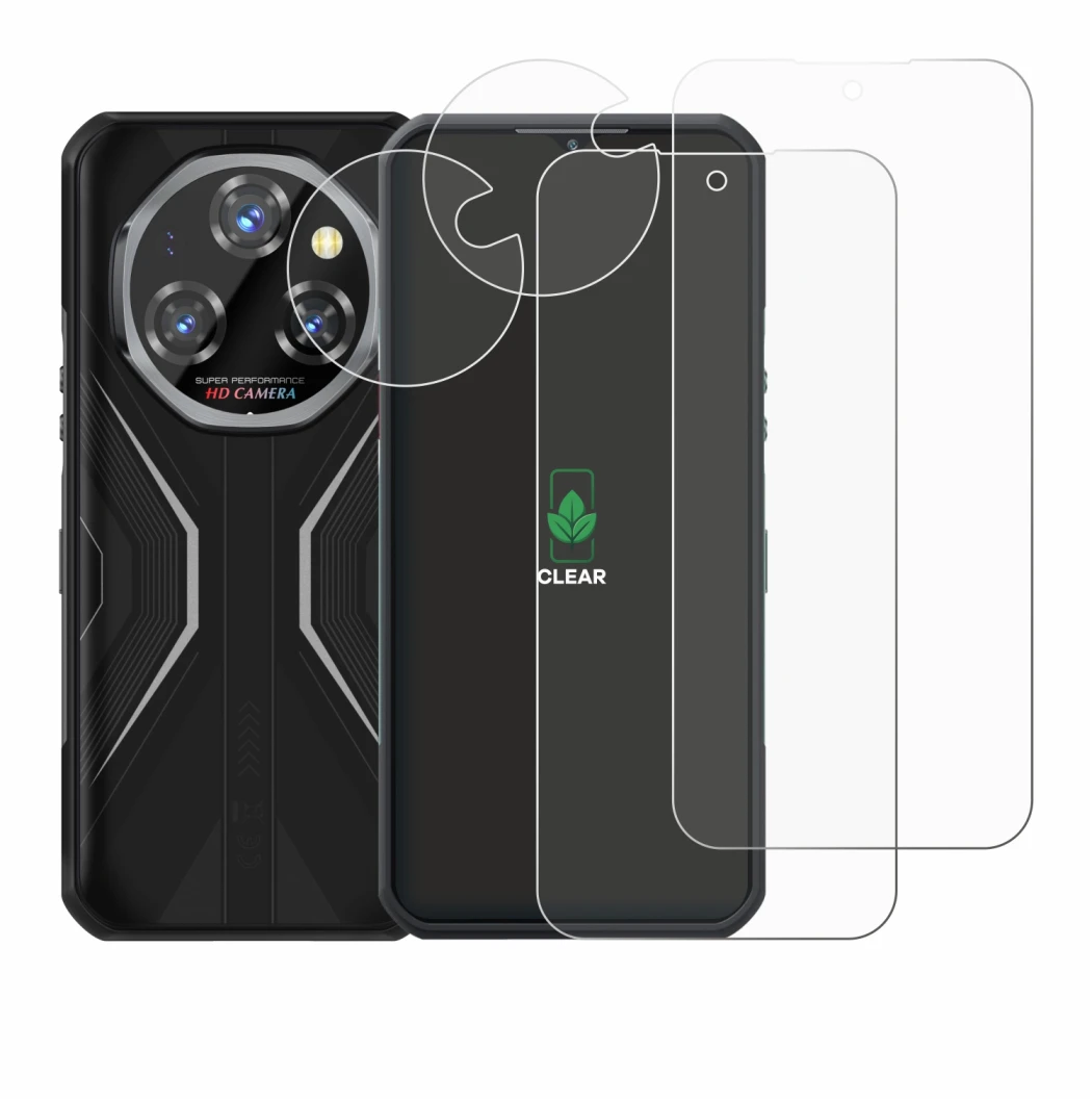 Imagen del dispositivo Oukitel WP55 Pro (Frontal+Cámara) con una amplia variedad de protectores de pantalla.