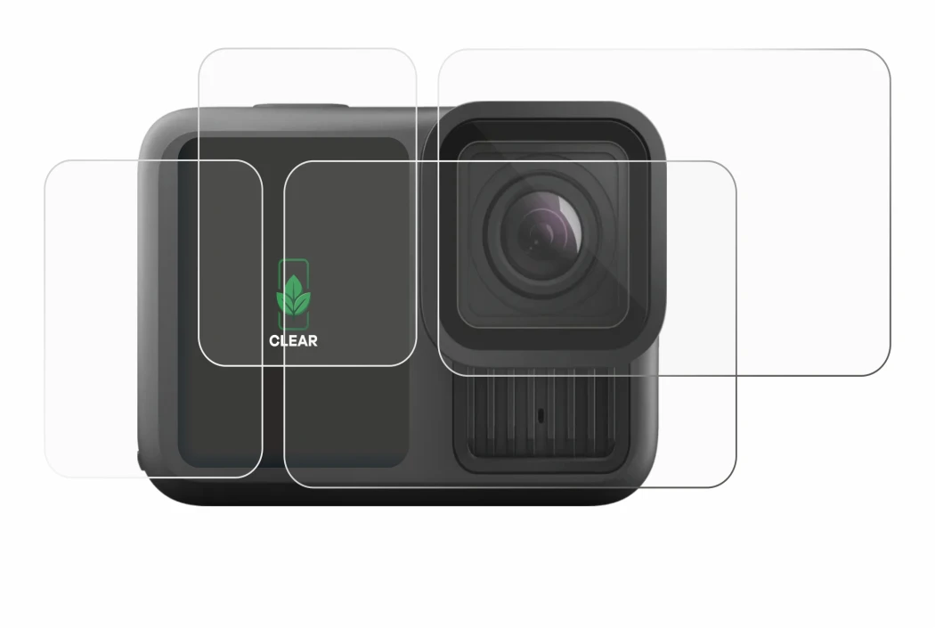 Imagen del dispositivo GoPro Hero 13 Black Creator Edition con una amplia variedad de protectores de pantalla.
