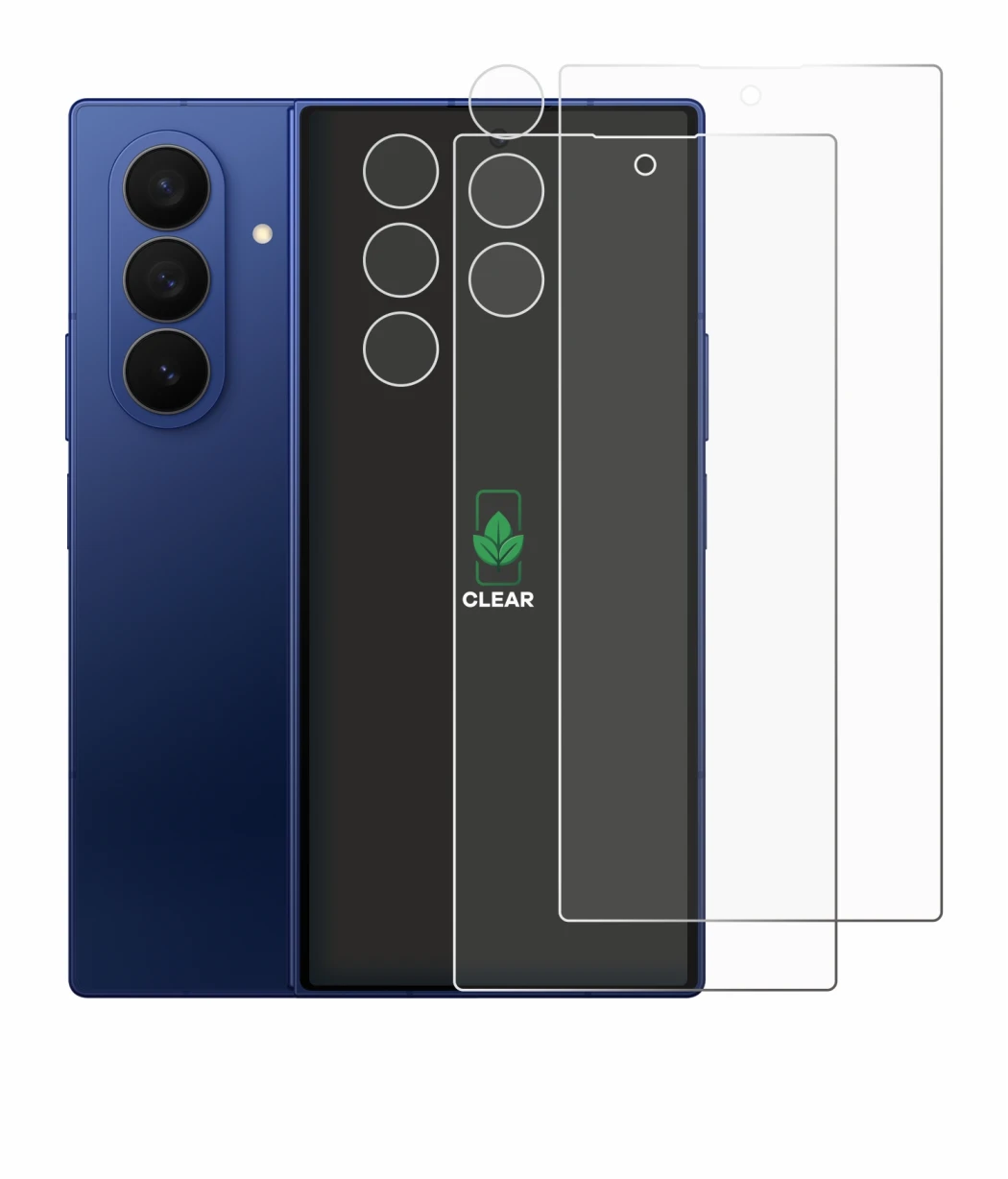 Imagen del dispositivo Samsung Galaxy Z Fold 7 (Frontal+Cámara) con una amplia variedad de protectores de pantalla.