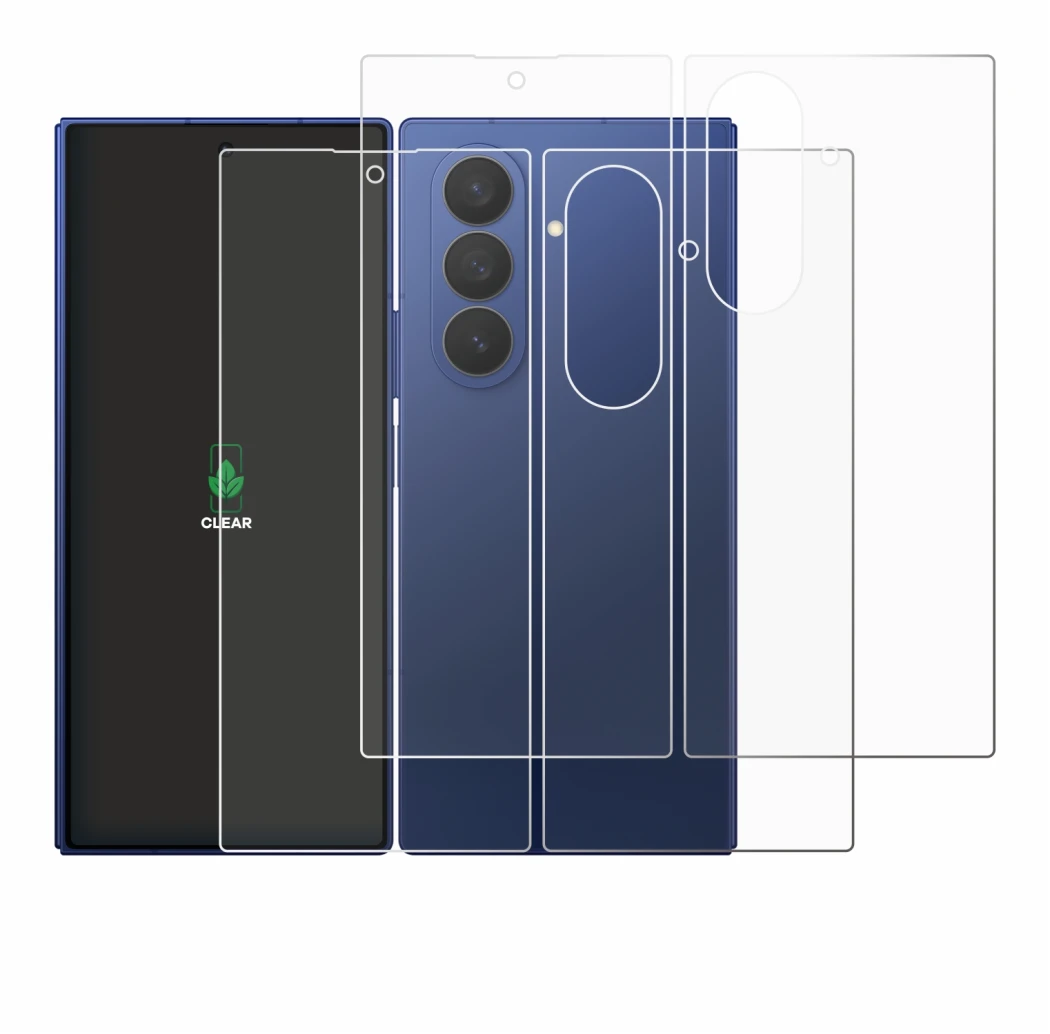 Imagen del dispositivo Samsung Galaxy Z Fold 7 (Frontal+Trasero) con una amplia variedad de protectores de pantalla.