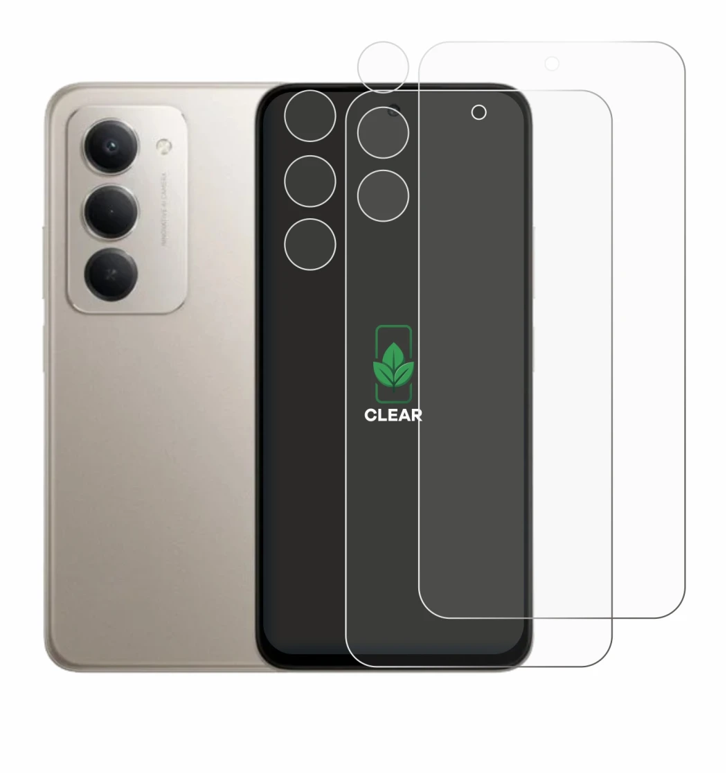 Imagen del dispositivo Xiaomi Redmi 15 (Frontal+Cámara) con una amplia variedad de protectores de pantalla.