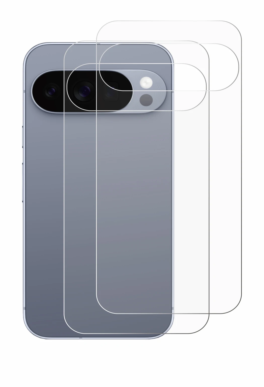 Imagen del dispositivo Google Pixel 10 Pro (Trasero) con una amplia variedad de protectores de pantalla.