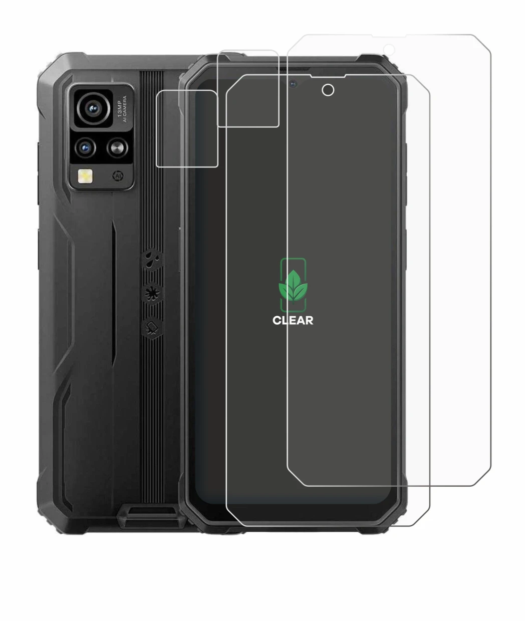 Imagen del dispositivo Blackview BV4800 (Frontal+Cámara) con una amplia variedad de protectores de pantalla.