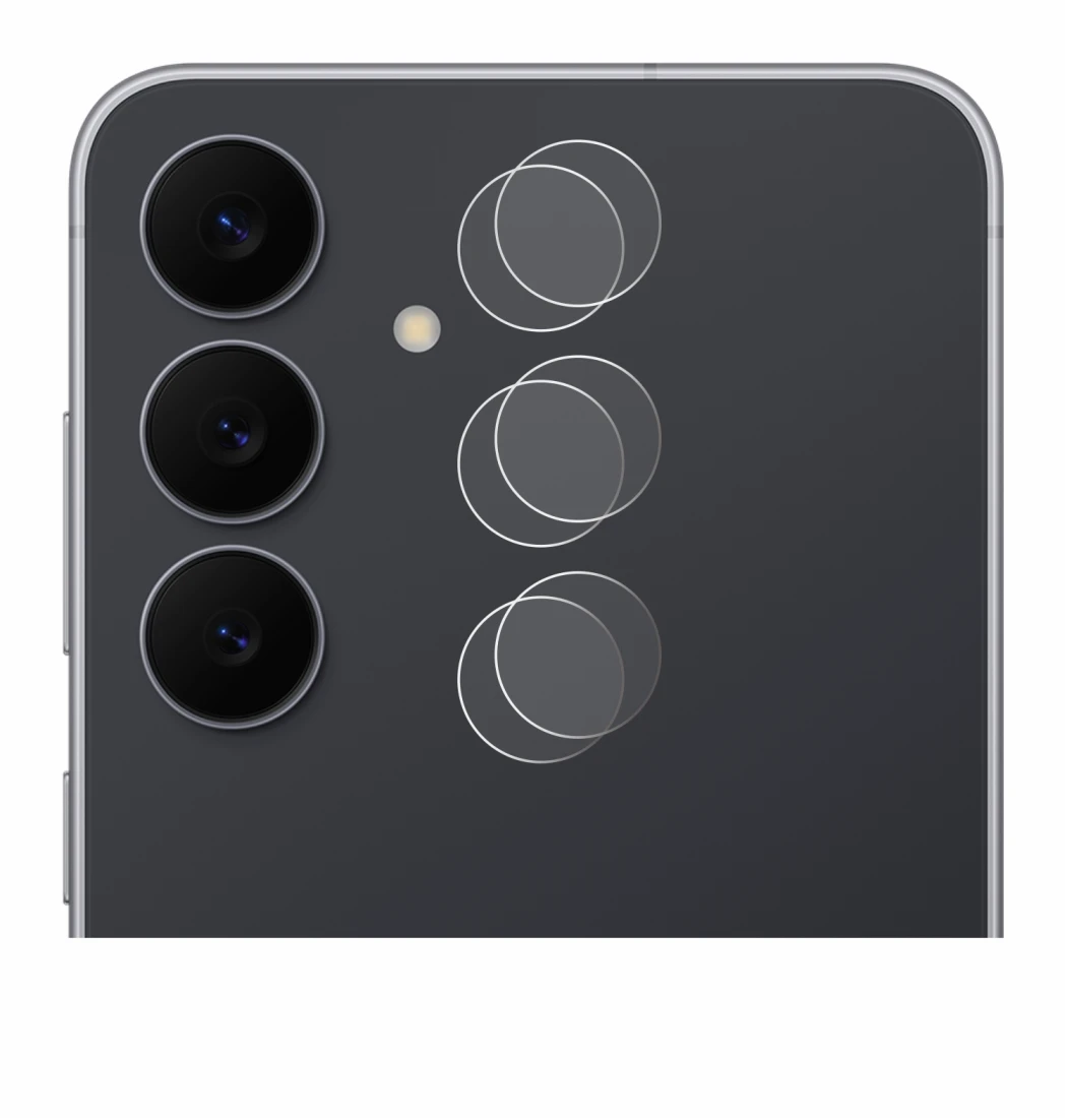 Imagen del dispositivo Samsung Galaxy S25 FE (SÓLO Cámara) con una amplia variedad de protectores de pantalla.