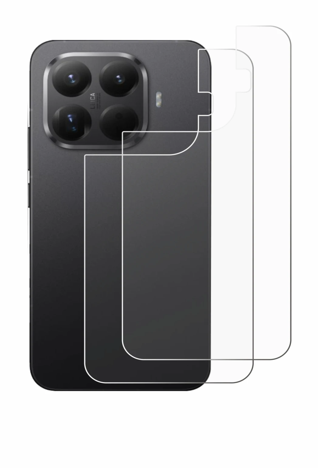 Imagen del dispositivo Xiaomi 15T Pro (Trasero) con una amplia variedad de protectores de pantalla.