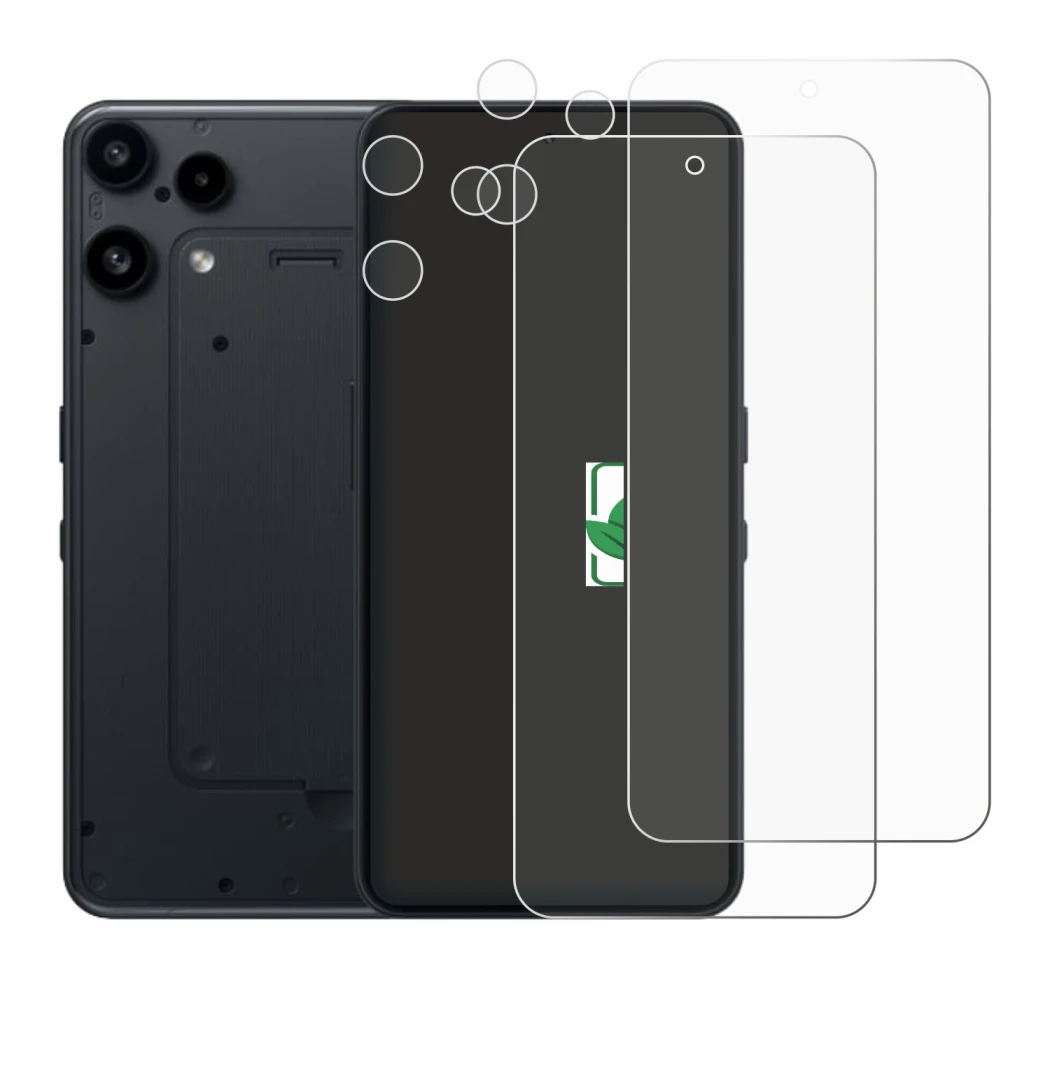 Imagen del dispositivo Nothing Phone (3a) Lite (Frontal+Cámara) con una amplia variedad de protectores de pantalla.