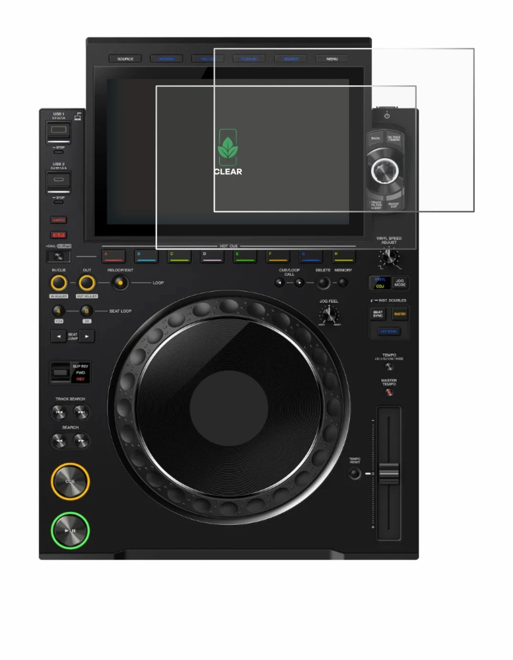 Imagen del dispositivo Pioneer CDJ 3000X con una amplia variedad de protectores de pantalla.