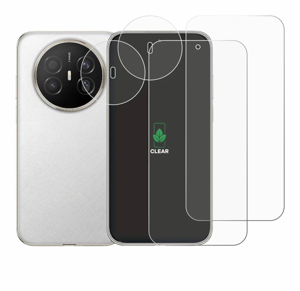 Imagen del dispositivo Huawei Mate 70 Air (Frontal+Cámara) con una amplia variedad de protectores de pantalla.