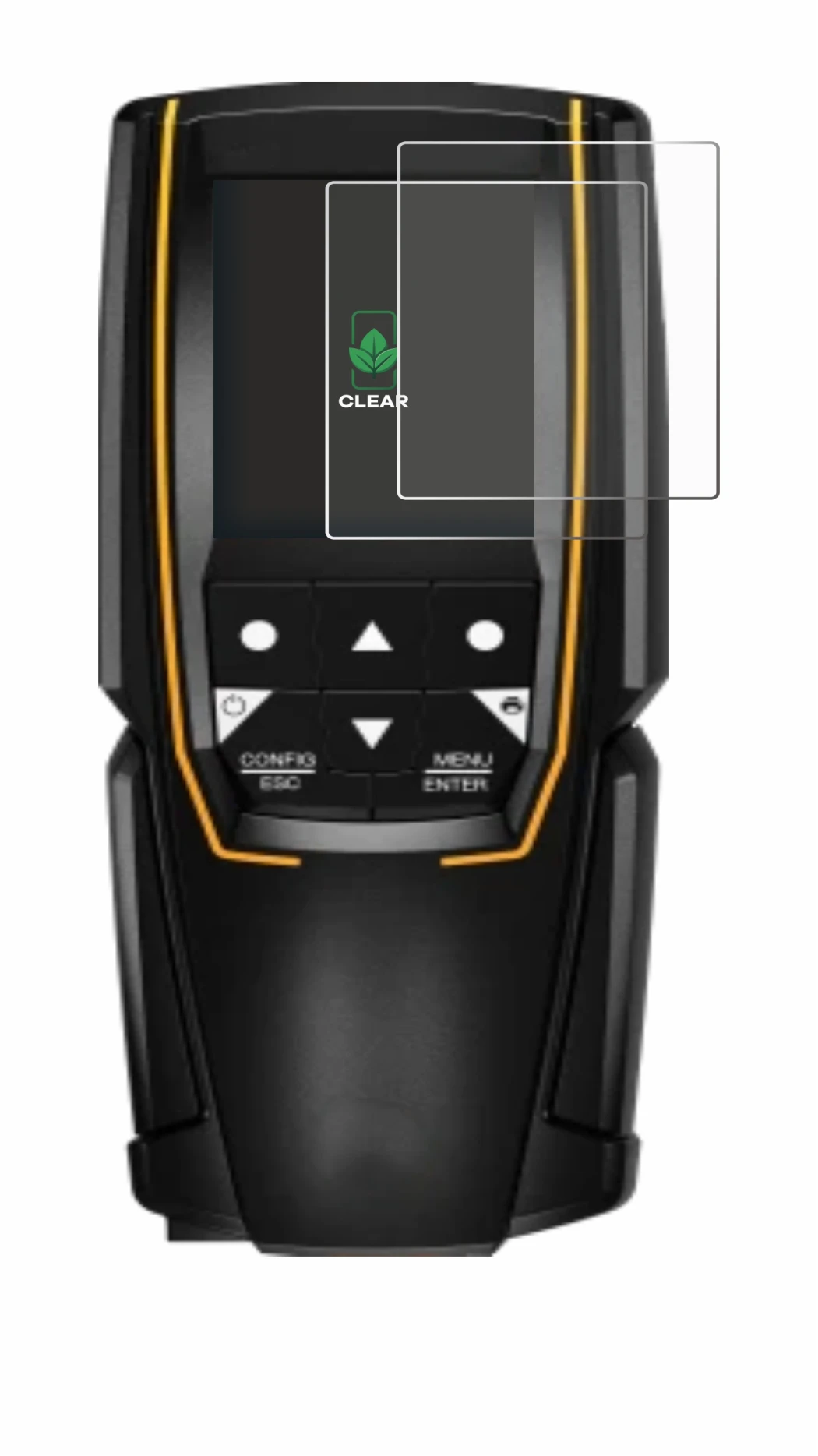 Imagen del dispositivo Testo 310 (2da Gen.) con una amplia variedad de protectores de pantalla.