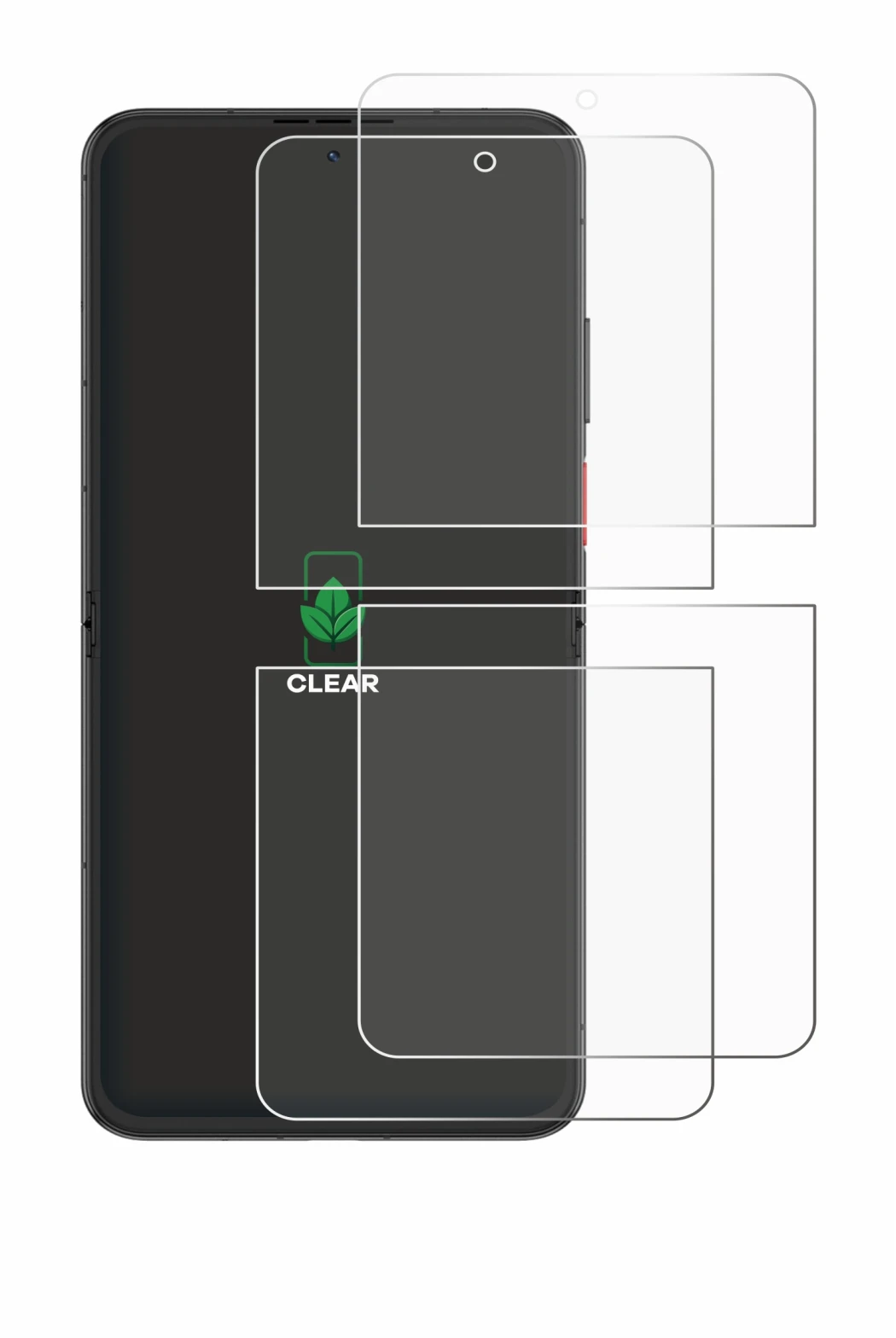 Imagen del dispositivo Nubia Flip 2 con una amplia variedad de protectores de pantalla.