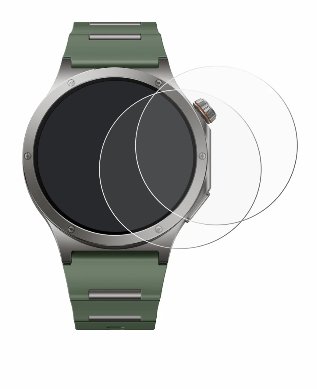 Imagen del dispositivo OnePlus Watch 4 con una amplia variedad de protectores de pantalla.