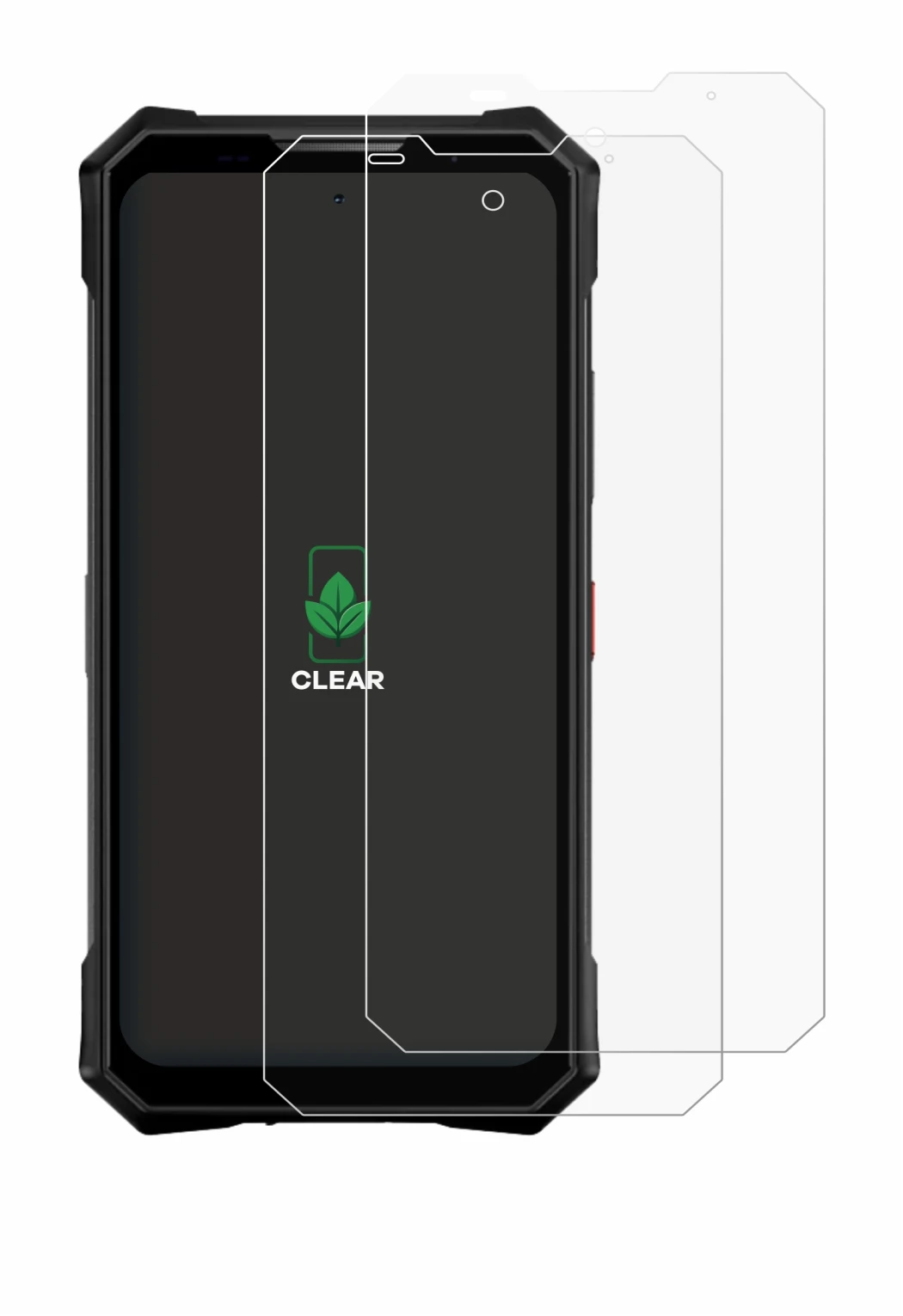 Imagen del dispositivo Doogee V50 con una amplia variedad de protectores de pantalla.