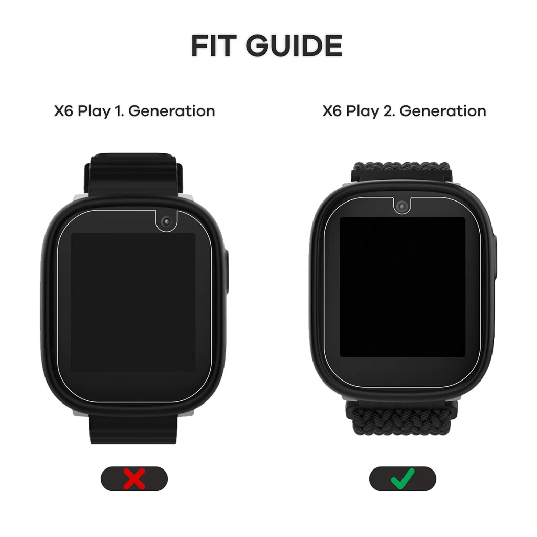 Dispositivo Xplora X6 Play 2025 (2da generación) con protector de pantalla aplicado