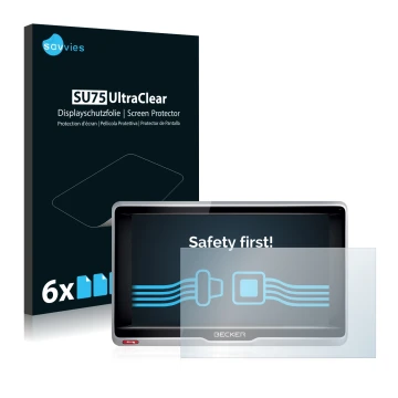 Parte frontal de un envase de producto con el logotipo de la marca Savvies. Al lado se muestra el dispositivo Becker Professio