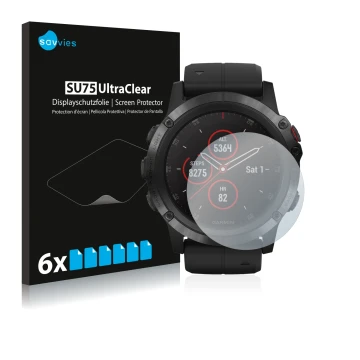 Parte frontal de un envase de producto con el logotipo de la marca Savvies. Al lado se muestra el dispositivo Suunto Ambit3 Pe