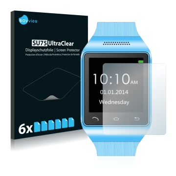 Parte frontal de un envase de producto con el logotipo de la marca Savvies. Al lado se muestra el dispositivo ZGPAX S18 con su