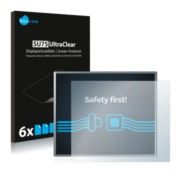 Parte frontal de un envase de producto con el logotipo de la marca Savvies. Al lado se muestra el dispositivo Siemens Simatic 