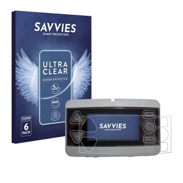Parte frontal de un envase de producto con el logotipo de la marca Savvies. Al lado se muestra el dispositivo Airbus P8GR con 
