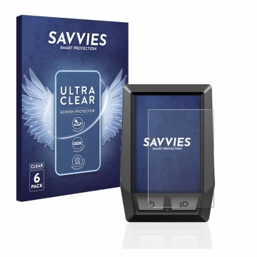 Parte frontal de un envase de producto con el logotipo de la marca Savvies. Al lado se muestra el dispositivo Bosch Kiox con s