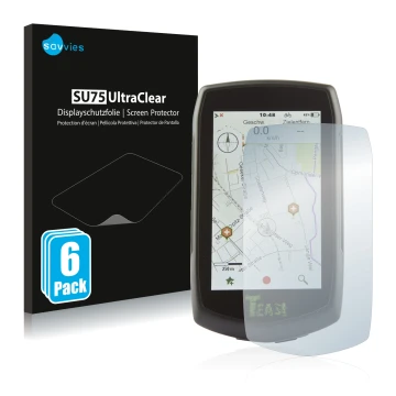 Parte frontal de un envase de producto con el logotipo de la marca Savvies. Al lado se muestra el dispositivo A-Rival Teasi On