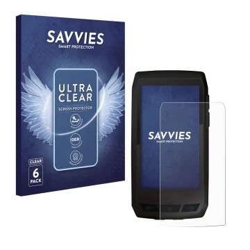 Parte frontal de un envase de producto con el logotipo de la marca Savvies. Al lado se muestra el dispositivo Ciclo Navic 400 