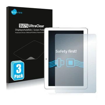 Parte frontal de un envase de producto con el logotipo de la marca Savvies. Al lado se muestra el dispositivo Toscido X108 10